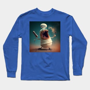 Worm Chef Screams At Customers! Long Sleeve T-Shirt